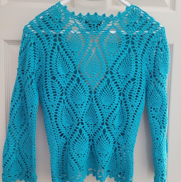 Crochet Open Sweater in size XS - Picture 3 of 9